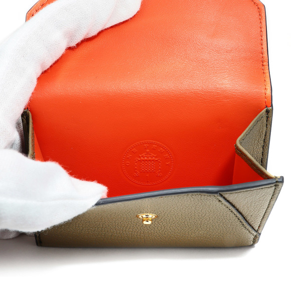 Anya Hindmarch Trifold Wallet Zanny Olive Green - Picture 8 of 9